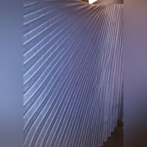 Preowned Collection royal blue cut on a bias pleated full length skirt